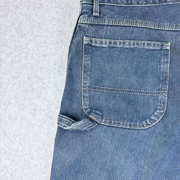 Dickies Jeans Mens 42x32 Blue Relaxed Fit Carpenter Workwear Utility Pants - Picture 11 of 16